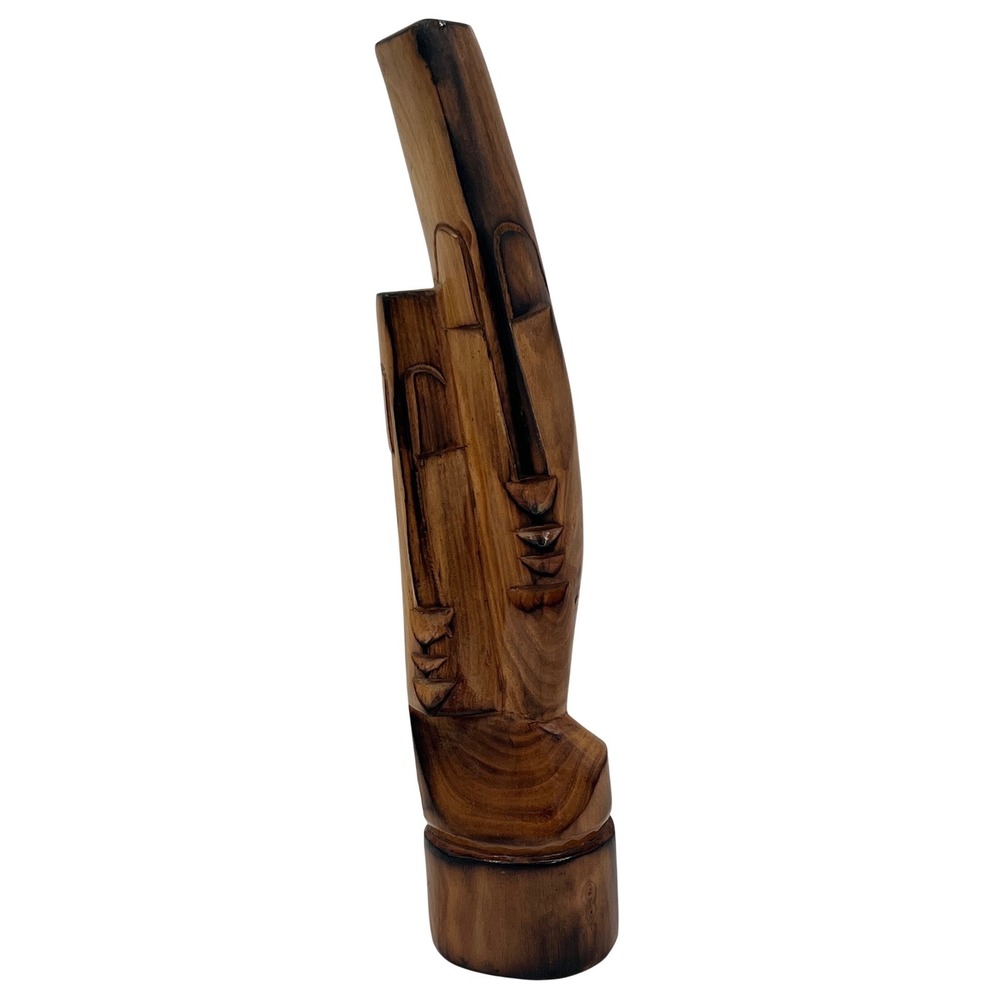 Vintage Carved Wood Dual Face MCM 
Art Statue Tiki 

‎ ART STATUE TIKI MCM